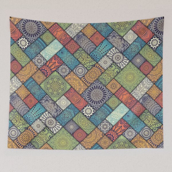 Item preview, Mandala Floral Tiles Bohemian Vintage designed and sold by RMelissart.