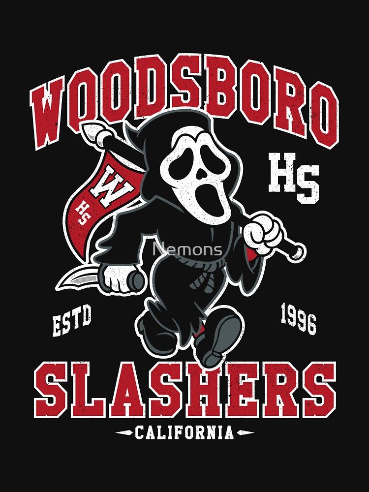 "Woodsboro High School Mascot Vintage Distressed Horror College