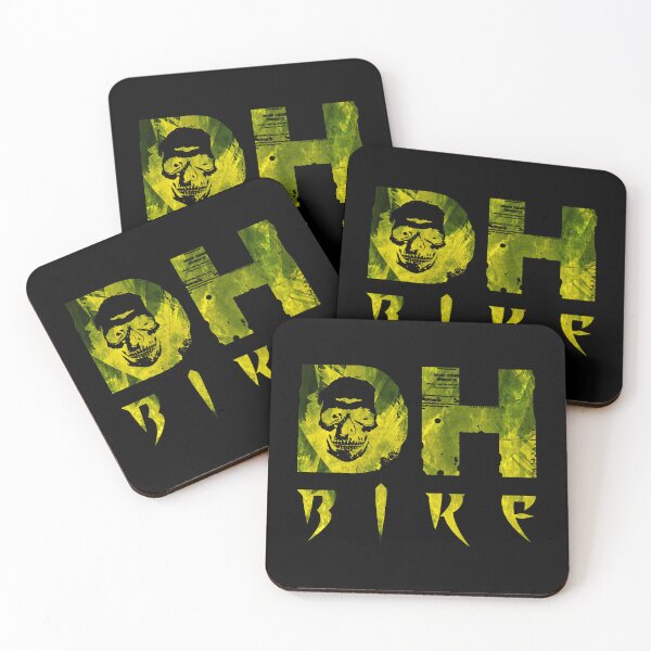 Item preview, DH Bike Skull in Yellow Granite designed and sold by artOfCal013.