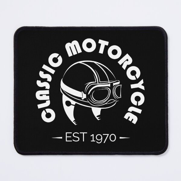 Item preview, Classic motorcycle with helmet in retro style - motorcycle logo designed and sold by AndreMi.