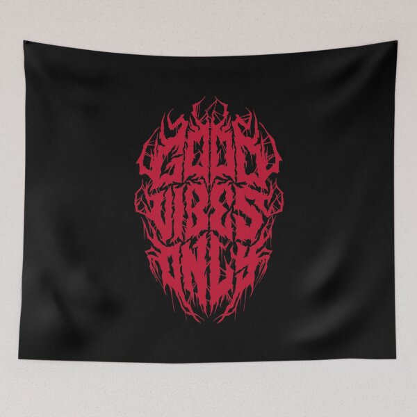 Item preview, Good Vibes Only - Grunge Style Black Metal Logo designed and sold by Nemons.