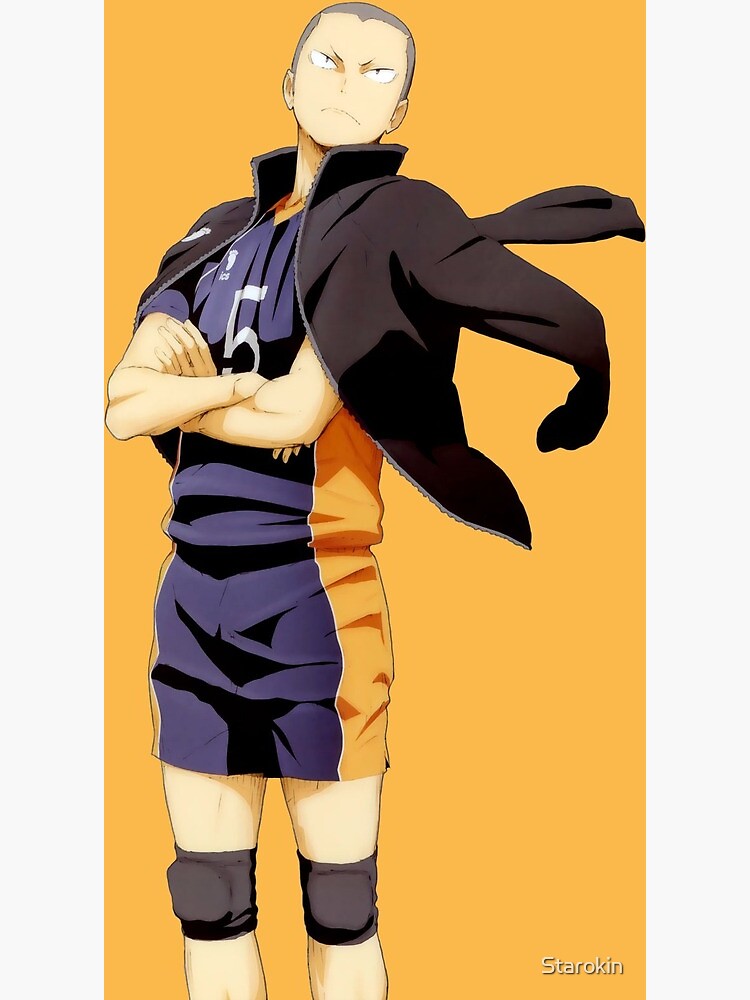 haikyuu tanaka ryunosuke greeting card by starokin redbubble redbubble