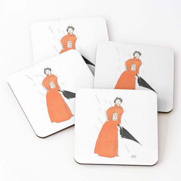 Item preview, Woman Holding Umbrella Poster designed and sold by Nils Petter Stein.
