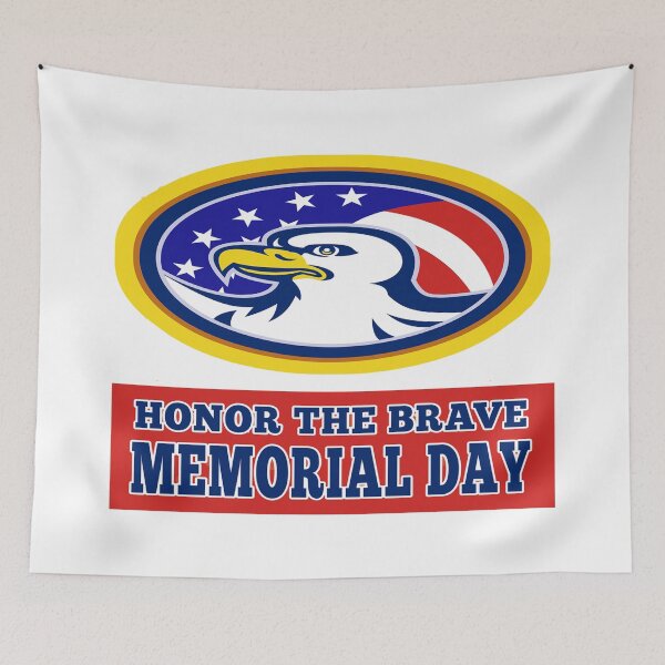 Item preview, Honor the Brave - Memorial Day -  USA bald Eagle designed and sold by davidmurtagh.