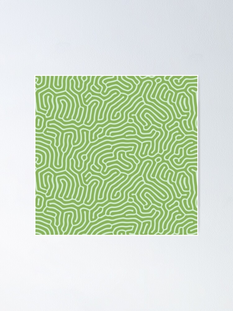 "Green abstract reaction diffusion turing pattern" Poster by iliio ...
