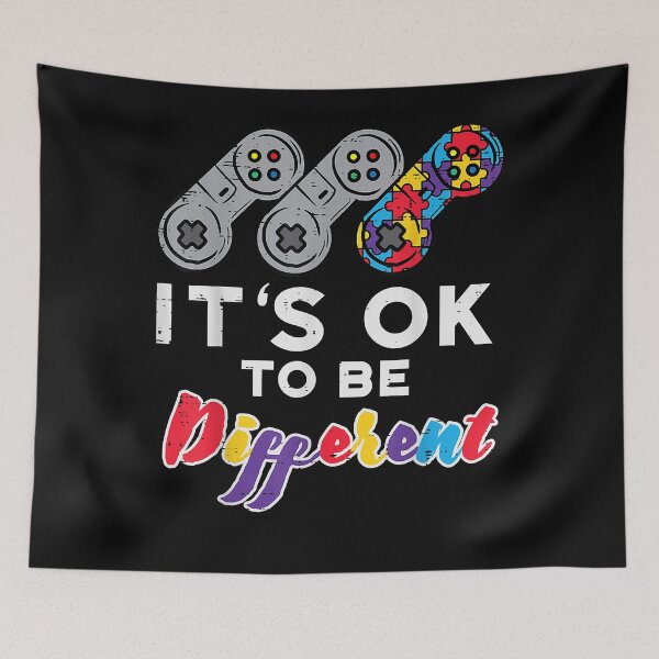 Item preview, Ok To Be Different Gamer Boys Autism Awareness Girls Kids T-Shirt designed and sold by maverickbott.