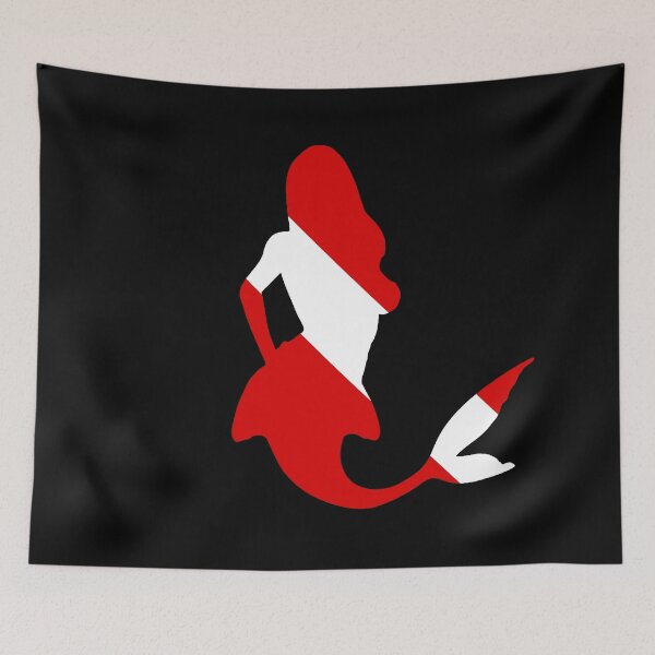 Item preview, Diving Flag Mermaid designed and sold by Jared Davies.