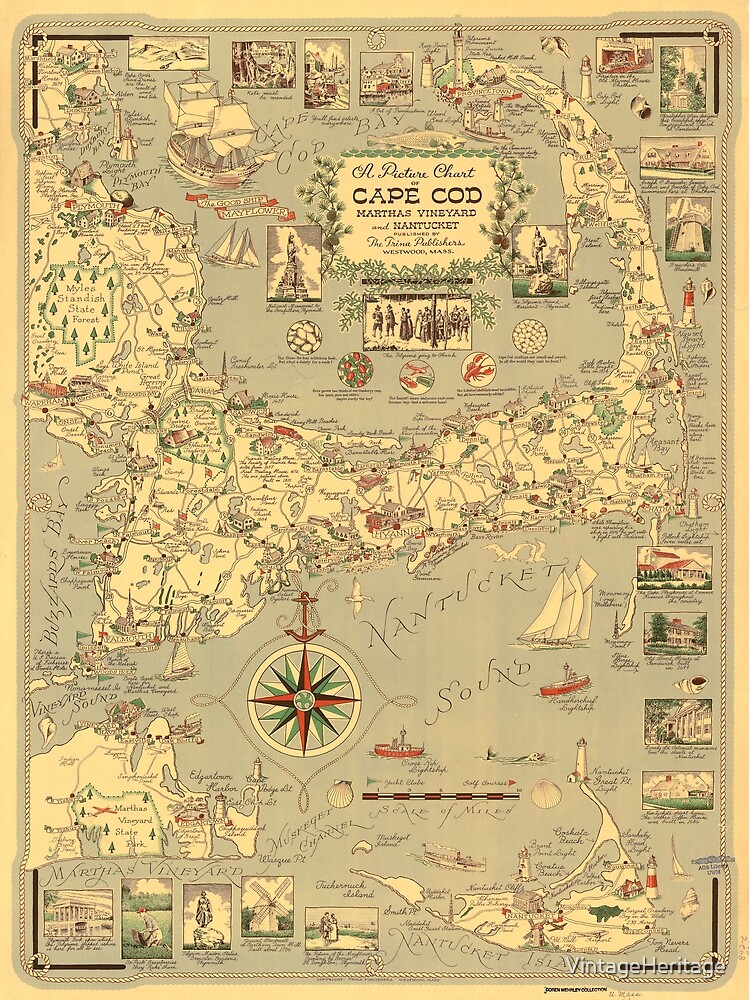 Vintage Picture Chart Map
