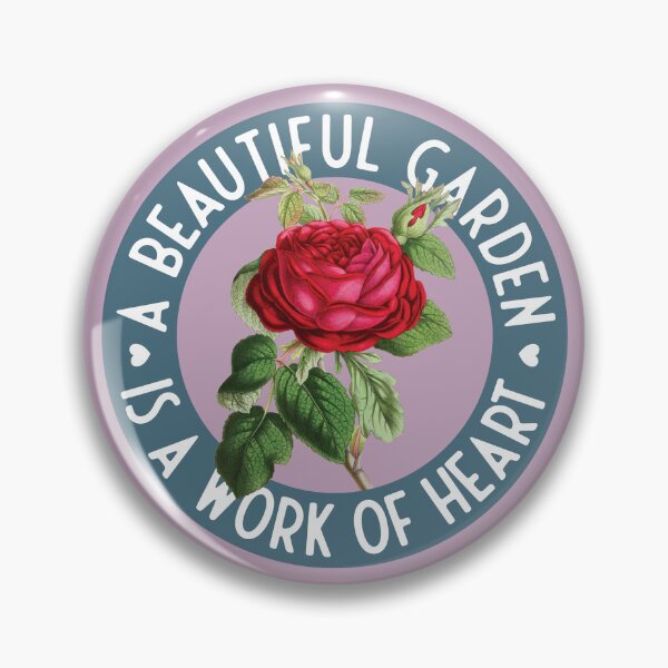 Item preview, A beautiful garden is a work of heart - vintage rose designed and sold by knappidesign.