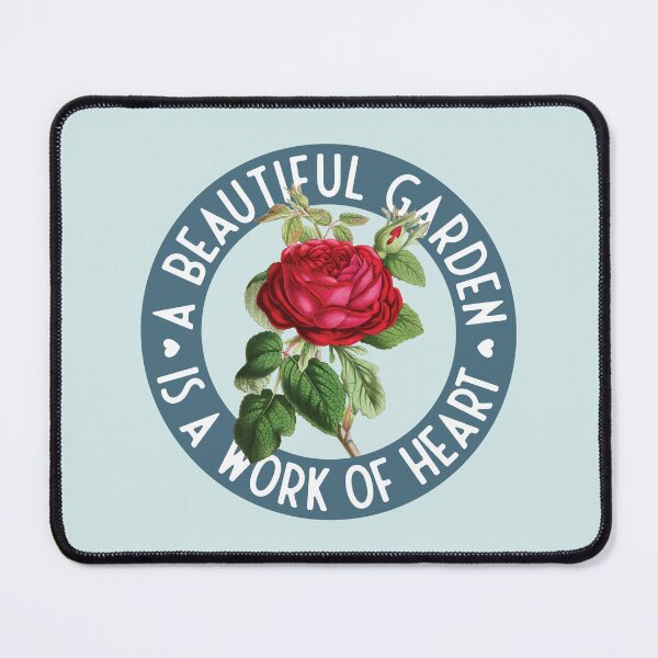 Item preview, A beautiful garden is a work of heart - vintage rose designed and sold by knappidesign.