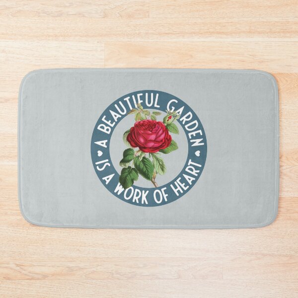 Item preview, A beautiful garden is a work of heart - vintage rose designed and sold by knappidesign.