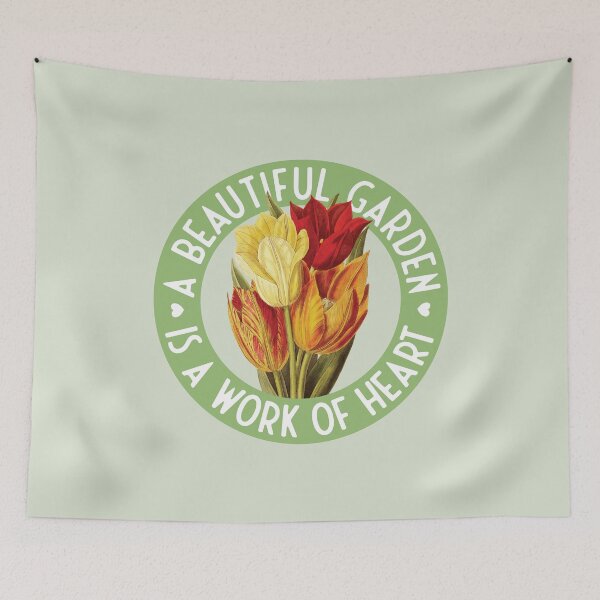 Item preview, A beautiful garden is a work of heart - vintage tulips designed and sold by knappidesign.
