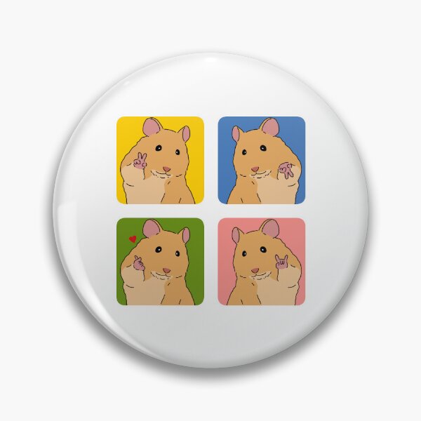 Item preview, Peace, Gyaru peace, Love(finger heart), Rock! Cute Hamster Meme designed and sold by jebi-garden.