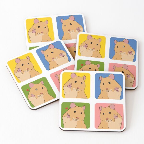 Item preview, Peace, Gyaru peace, Love(finger heart), Rock! Cute Hamster Meme designed and sold by jebi-garden.