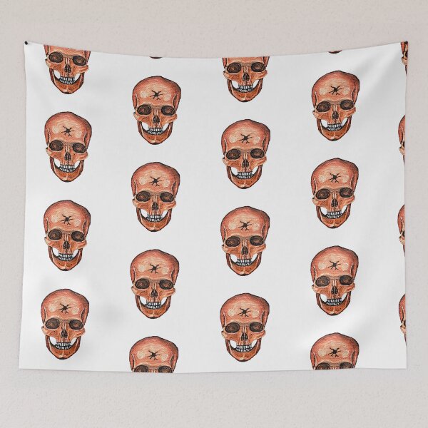 Item preview, Skull with bullet hole, painted with acrylic designed and sold by HBBArtShop.