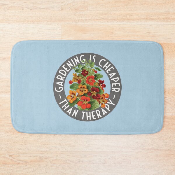 Item preview, Gardening is cheaper than therapy - Tropaeolum majus designed and sold by knappidesign.