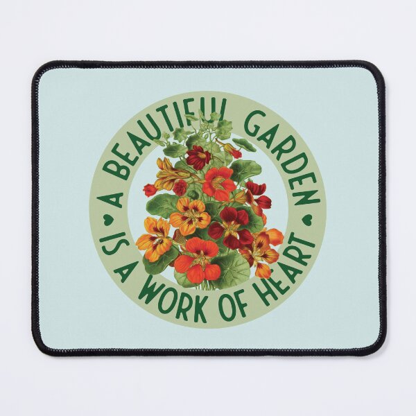 Item preview, A beautiful garden is a work of heart - Tropaeolum majus designed and sold by knappidesign.