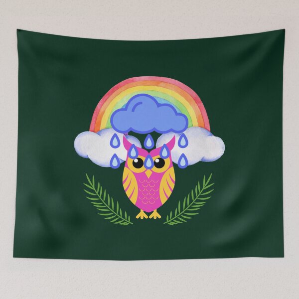 Item preview, Cute Wet Owl Rainbow   designed and sold by SwazzDdraws.
