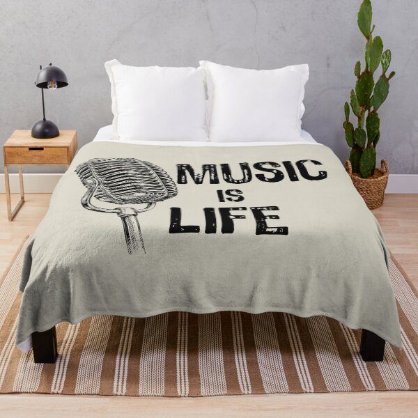 Item preview, Music Is Life Quote With Microphone designed and sold by Primroaddesigns.