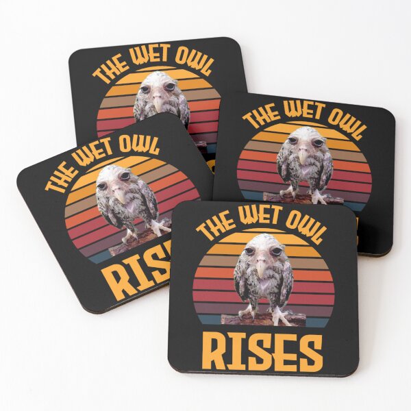 Item preview, The Wet Owl Rises Retro Sunset 2022 Trending   designed and sold by SwazzDdraws.