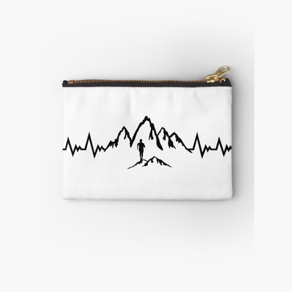 Item preview, Trail running, mountain running heartbeat, running EKG pulse designed and sold by claudiasartwork.