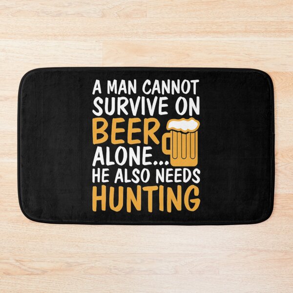 Item preview, man cannot survive on beer   designed and sold by Mujjistore.