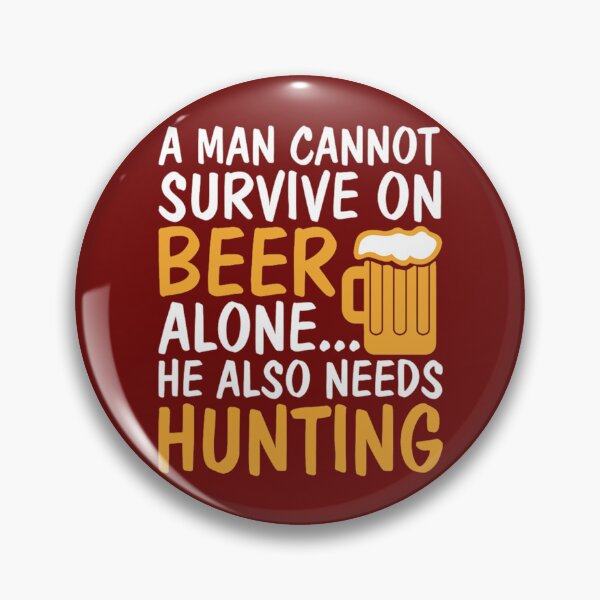 Item preview, man cannot survive on beer   designed and sold by Mujjistore.