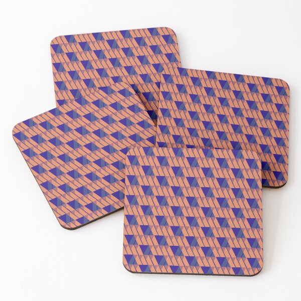 Item preview, Blue Orange Parquet Pattern designed and sold by risingrocket.