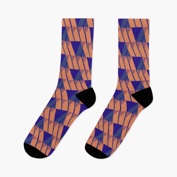 Item preview, Blue Orange Parquet Pattern designed and sold by risingrocket.