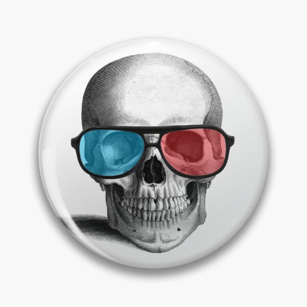 Item preview, Cool 3D glasses skull (white) designed and sold by Madame Memento.
