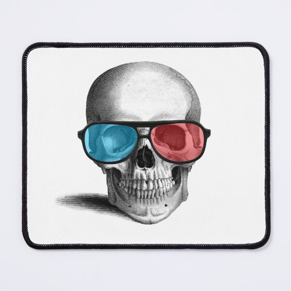 Item preview, Cool 3D glasses skull (white) designed and sold by Madame Memento.