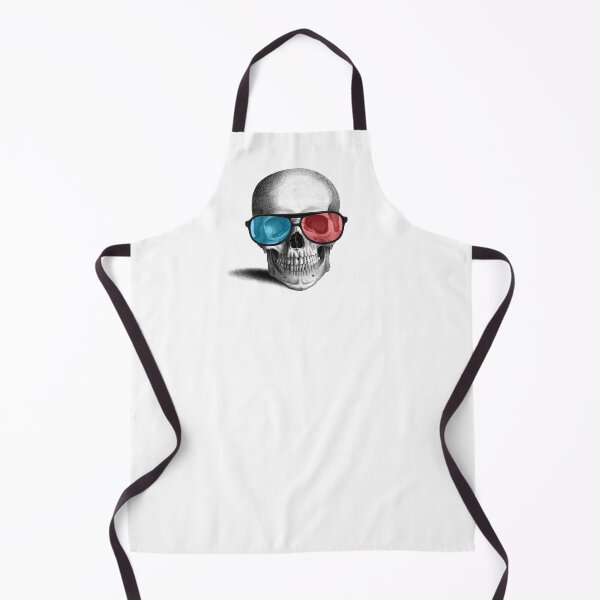 Item preview, Cool 3D glasses skull (white) designed and sold by Madame Memento.
