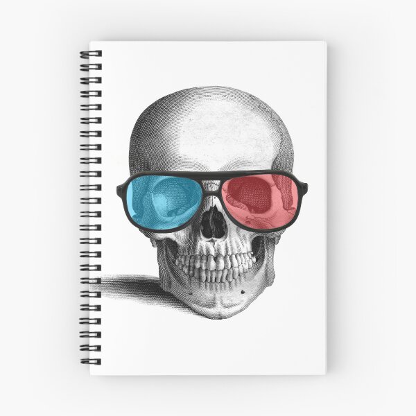 Item preview, Cool 3D glasses skull (white) designed and sold by Madame Memento.