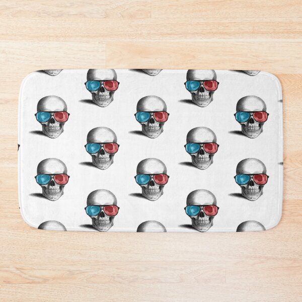 Item preview, Cool 3D glasses skull (white) designed and sold by Madame Memento.