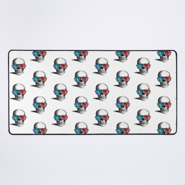 Item preview, Cool 3D glasses skull (white) designed and sold by Madame Memento.