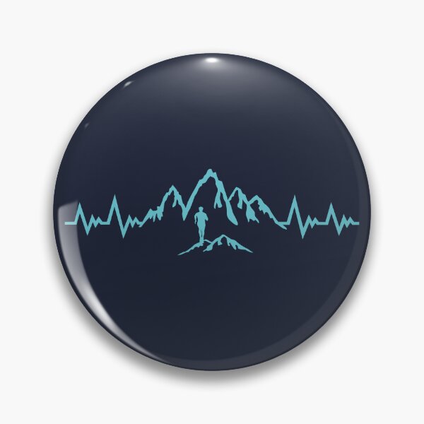 Item preview, Trail running, mountain running heartbeat, running EKG pulse designed and sold by claudiasartwork.