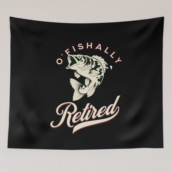 Item preview, Ofishally Retired Funny Fishing Design designed and sold by MimsTees.