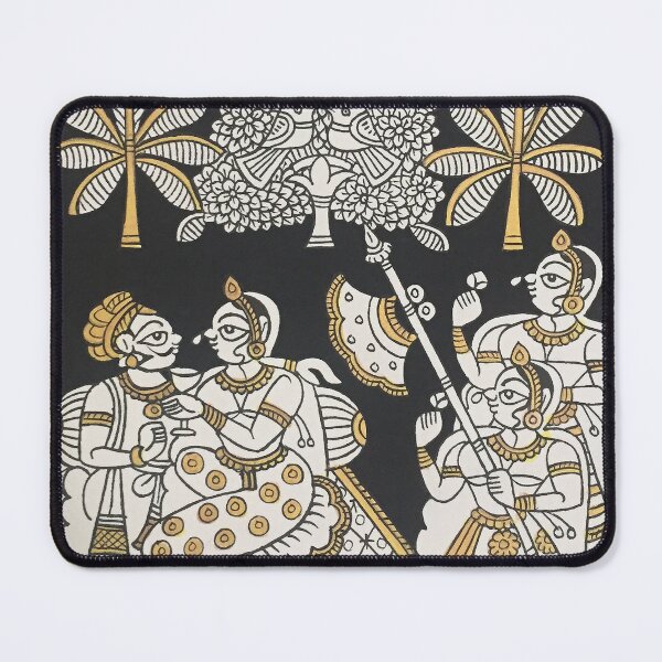 Item preview, Royal couple, Phad painting, Indian folk art, watercolor painting designed and sold by gopalpjoshi.