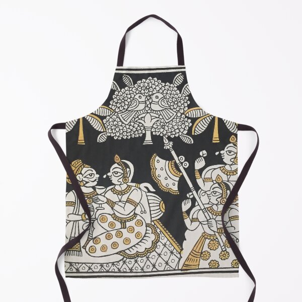 Item preview, Royal couple, Phad painting, Indian folk art, watercolor painting designed and sold by gopalpjoshi.