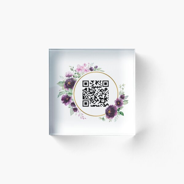 Item preview, flowers bouquet floral greeting animated link QR Code designed and sold by hign.