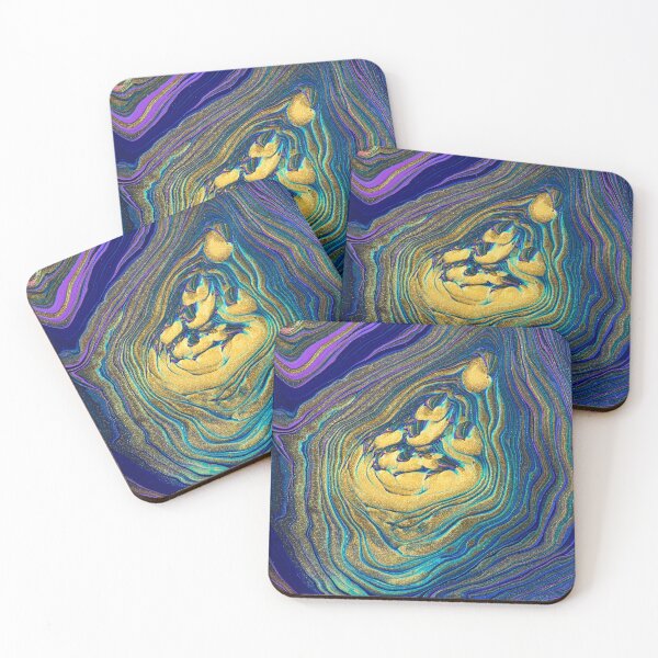 Item preview, Abstract Fluid Art Tree Ring Pour Jewel Colors designed and sold by mhfoto.