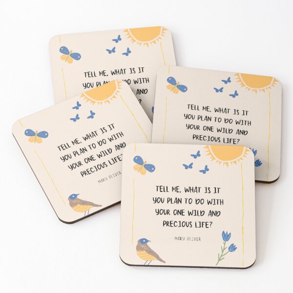 Item preview, Mary Oliver Quote Wall Art designed and sold by Mindful-Matters.