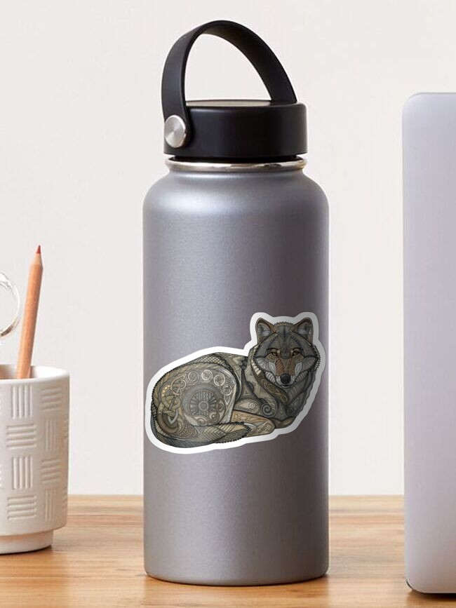 Thumbnail 1 of 3, Sticker, Norse Wolf designed and sold by ZHField.