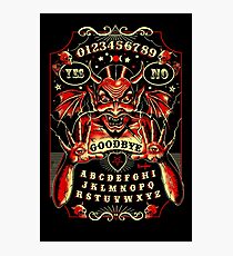 Spirit Board, Lowbrow Punk ,Devil, skulls, Gothic, Skeleton, Bones,evil, occult, pagan, Photographic Print