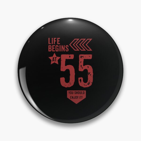 Item preview, Life begins at 55 years birthday gift designed and sold by rodmendonca.