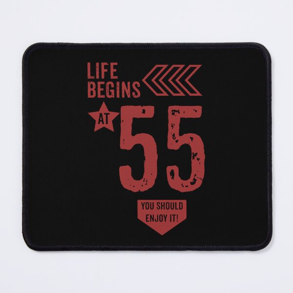 Item preview, Life begins at 55 years birthday gift designed and sold by rodmendonca.