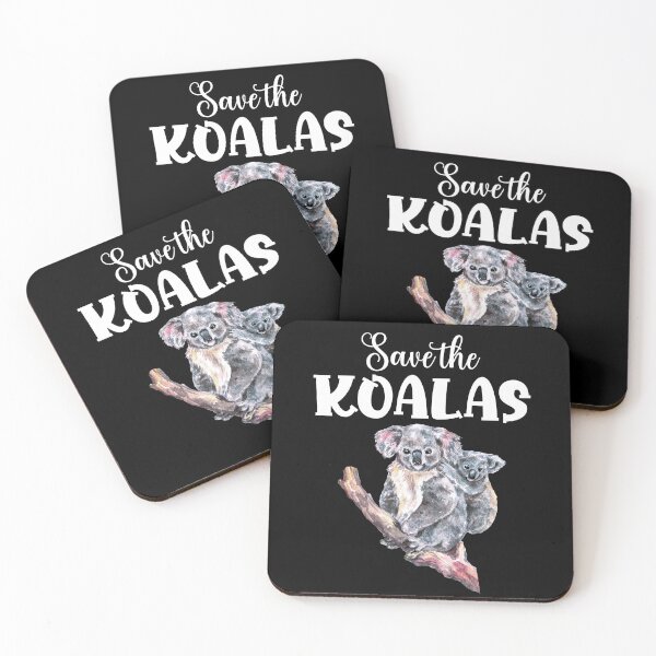 Item preview, Save the Koalas | Save the Koalas in white letters designed and sold by Gordenwear.