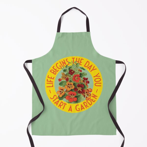 Item preview, Life begins the day you start a garden - Tropaeolum majus designed and sold by knappidesign.