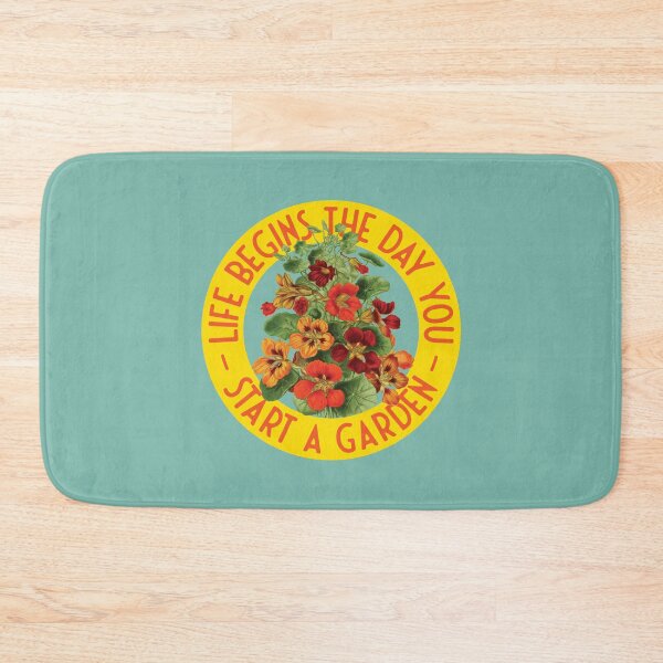 Item preview, Life begins the day you start a garden - Tropaeolum majus designed and sold by knappidesign.