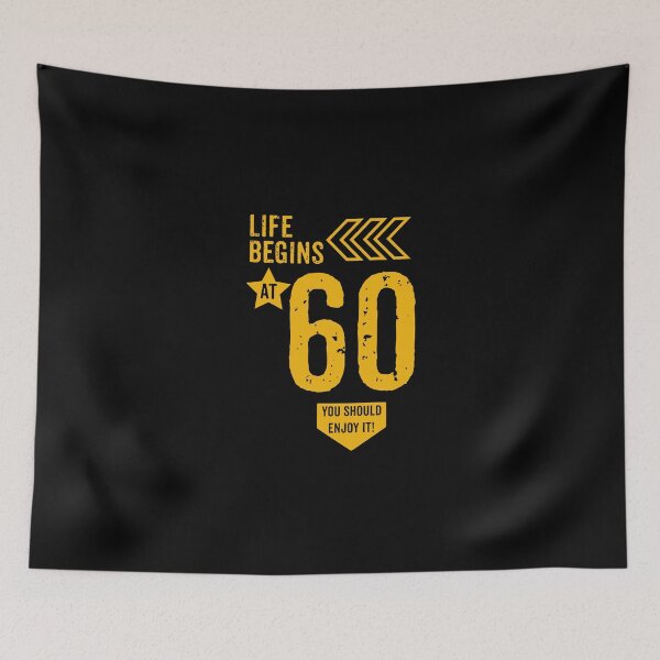 Item preview, Life begins at 60 years birthday gift designed and sold by rodmendonca.
